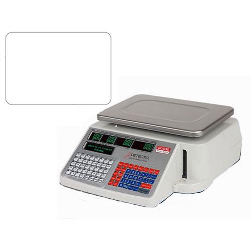 Detecto DL1060 NTEP Price Scale, 60 lb x 0.01 lb w/ 12 rolls blank 6600-3004 UPC Labels
