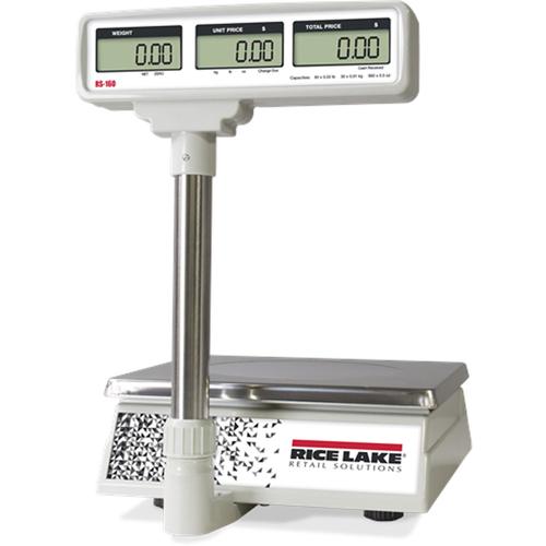 Rice Lake RS-130 Battery-Operated Price Computing Scale with Pole 30 x 0.01 lb