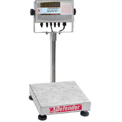 Ohaus D71XW10WR3 Defender 7000XW Extreme Square Washdown Scale (25 lb x 0.002 lb) 12 x 12 x 3.8 in Platform Size