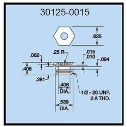 Dillon 30125-0015 Cup Compression Load Fitting for 2,000 to 10,000 lb (1000 & 5000 kg) Capacity Force Gauges