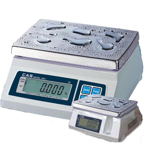 CAS SW-20W-D Portable Digital Scale Washdown W/ Dual Display, 20 lb x 0.01 lb, Legal for Trade