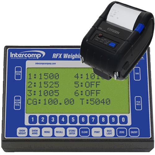 Intercomp 101225-RFX-P HH60 Handheld Weighing RFX Indicator with Bluetooth Printer