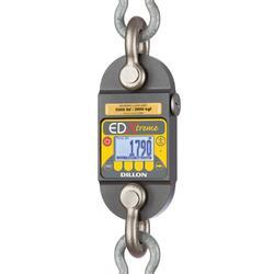 Dillon AWT05-506305 EDXtreme RED Dynamometer with two shackles & backlight &  radio-ready 25000 x 5 lbs 