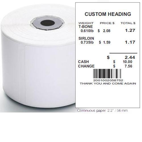 Torrey DT2LBLBLA10 58 x 62,865mm Continuous Strip Thermal labels 10 Rolls for DT2 Printer