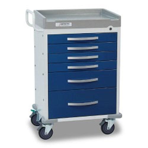 Detecto RC33669BLU Rescue Anesthesiology Carts 5 Drawers (Blue)