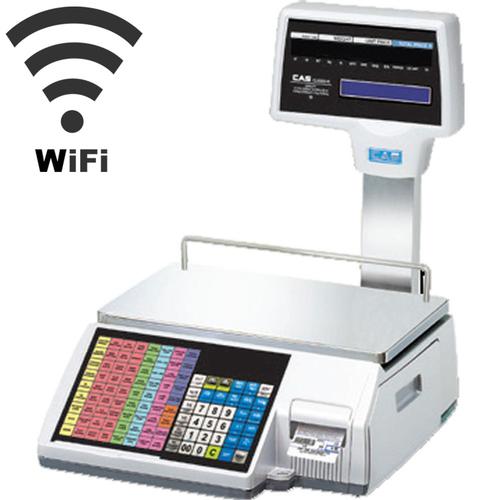 CAS CL5500R-60(W) Wireless Pole Legal for Trade Label Printing Scale 30 x 0.01 lbs and 60 x 0.02 lbs