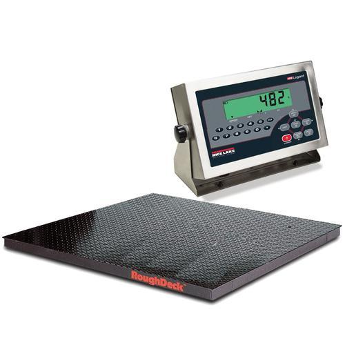 Rice Lake 168153 Roughdeck Floor Scale 4 x 4 Legal for Trade with 482 Plus Indicator - 10000 x 2 lb