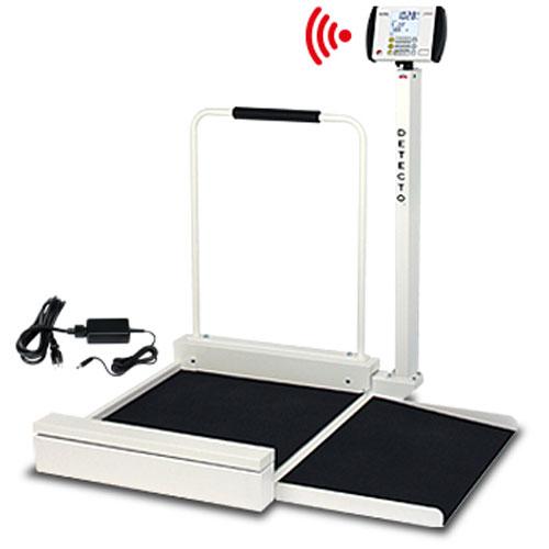 Detecto 6495-C-AC Digital Wheelchair Scale with WiFi / Bluetooth and AC Adapter 800 lbs x 0.2 lb