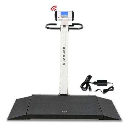 Detecto 6550-C-AC Digital Wheelchair Scale with WiFi / Bluetooth and AC Adapter 1000 lb x 0.2 lb