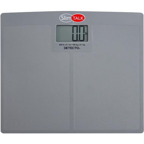 Detecto SlimTalk Talking Bathroom Scale 400 lb x 0.1 lb