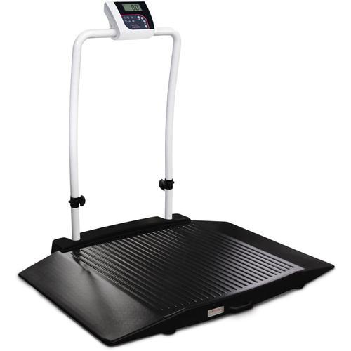 Rice Lake 350-10-3BLE Two Ramp Handrail Wheelchair Scale with BlueTooth - 1000 lb x 0.2 lb