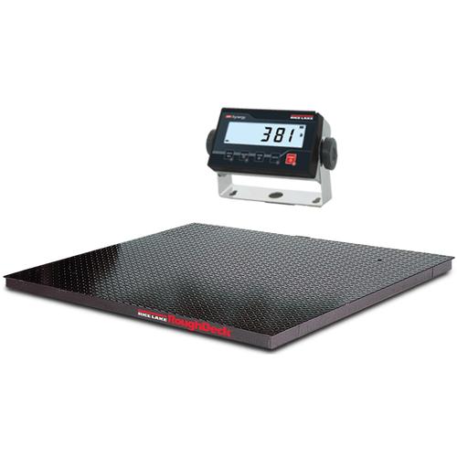 Rice Lake 219279 Roughdeck Floor Scale 4 x 4 Legal for Trade with 381 AA Indicator - 5000 x 1 lb