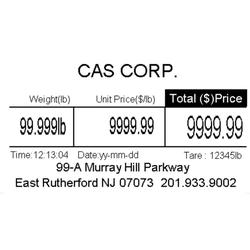 CAS LST-8000B-004 Case of 12 Rolls of  Labels for CAS DT2X-01 Printer