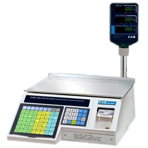 CAS LP-1000NP Label Printing Scale with Pole Legal for Trade, 30 x 0.01 lb