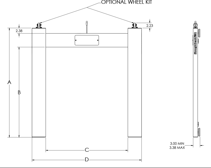 Rice Lake RoughDeck PW-1 177904 Mild Steel 48 x 48 in Low-Profile Pallet Floor Scale Base Only 2500 lb