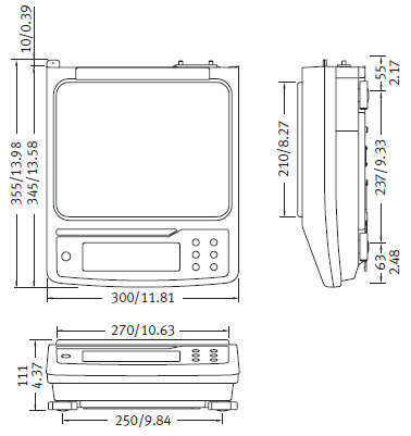 Physical Dimensions (mm/inches)