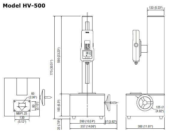  HV-500 dims